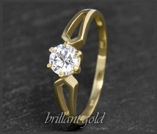 Brillant 585 Gelbgold Ring mit 0,54ct; VS2