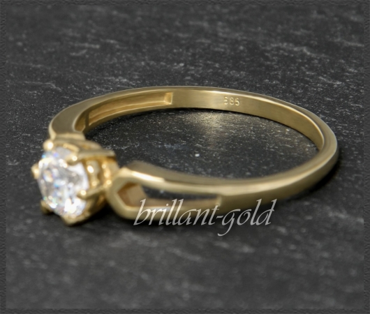 Brillant 585 Gelbgold Ring mit 0,54ct; VS2