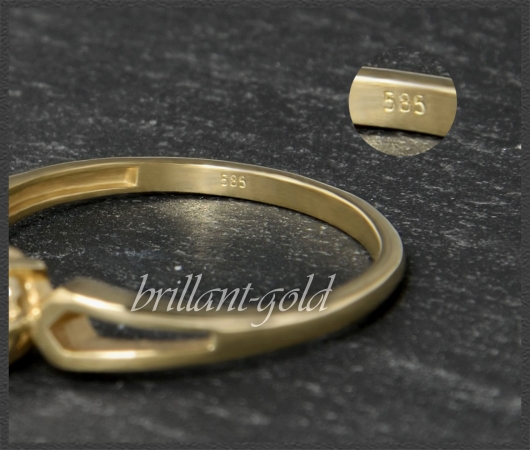Brillant 585 Gelbgold Ring mit 0,54ct; VS2