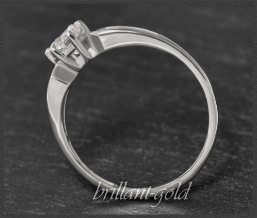 Brillant 585 Weißgold Ring mit 0,53ct; Si1