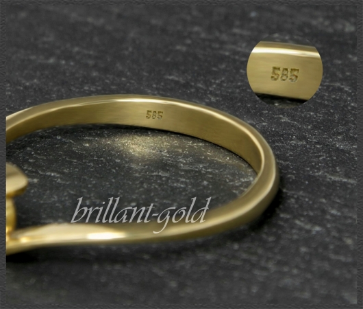 Brillant 585 Gold Ring 0,20ct, Si1; DGI Zertifikat