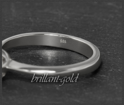 Solitär Brillant Ring aus 585 Gold; 1,10ct, Si2