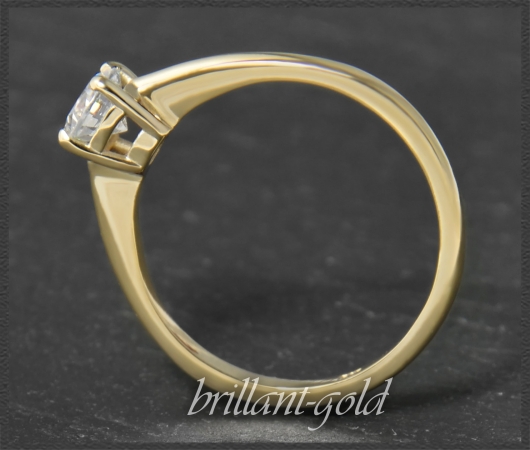 Brillant 585 Gold Ring; 0,51ct, River D, Si2-3