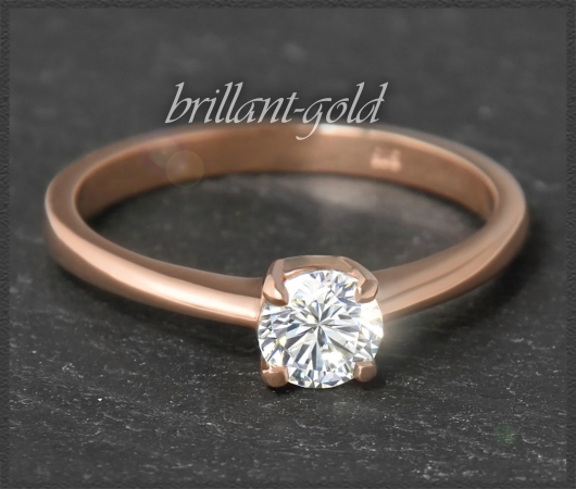 Lupenreiner Brillant Ring 585 Gold; 0,52ct, River D