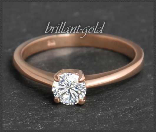 Lupenreiner Brillant Ring 585 Gold; 0,52ct, River D