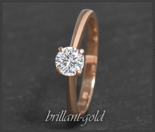 Lupenreiner Brillant Ring 585 Gold; 0,52ct, River D