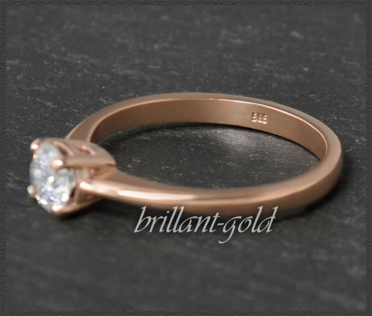 Lupenreiner Brillant Ring 585 Gold; 0,52ct, River D