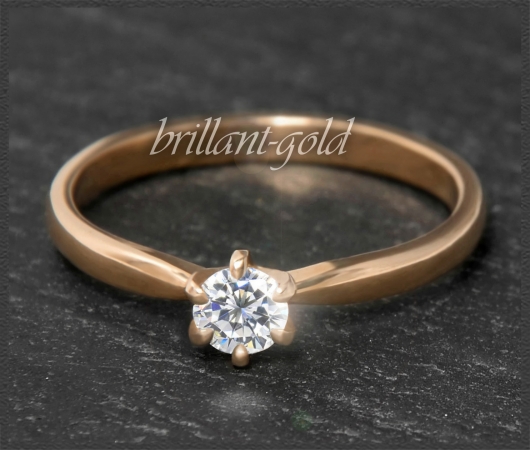 Brillant 585 Ring 0,29ct; Si1, mit DGI Zertifikat