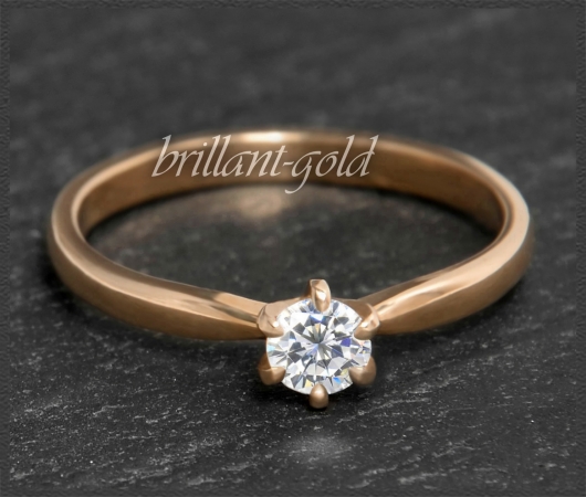 Brillant 585 Ring 0,29ct; Si1, mit DGI Zertifikat