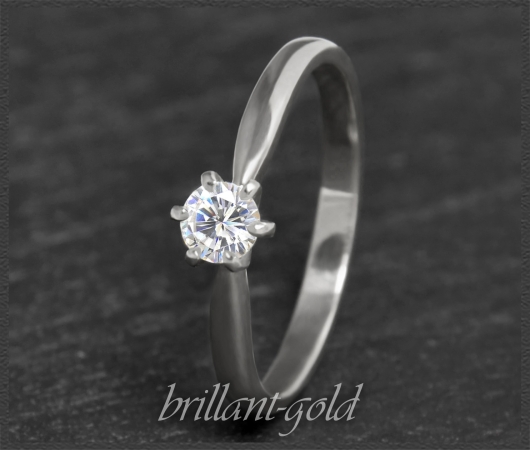 Brillant 585 Gold Ring 0,35ct; Si2; mit DGI Zertifikat