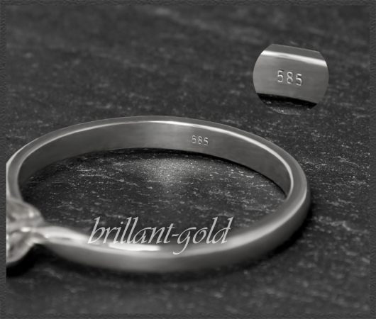 Brillant 585 Gold Ring 0,35ct; Si2; mit DGI Zertifikat