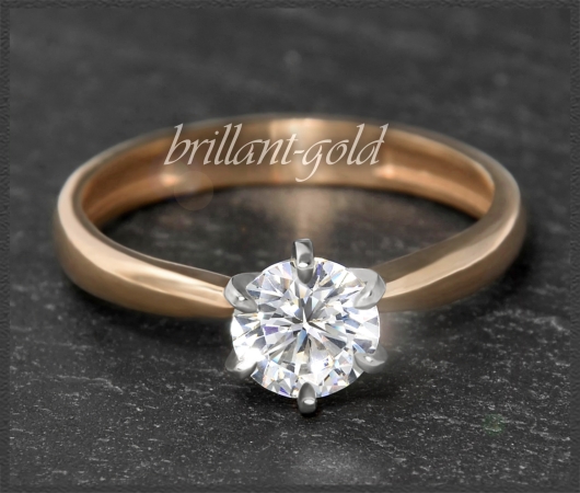 Brillant Solitär Ring aus 585 Gold; 1,04ct, Si2