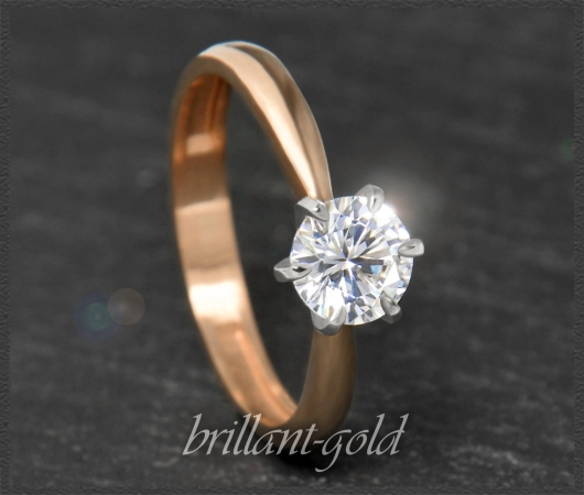 Brillant Solitär Ring aus 585 Gold; 1,04ct, Si2