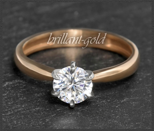 Brillant Solitär Ring aus 585 Gold; 1,04ct, Si2