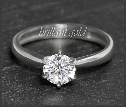 Brillant Ring aus 585 Weißgold; 1,02ct, Si1-2