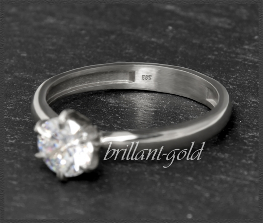 Brillant Ring aus 585 Weißgold; 1,02ct, Si1-2