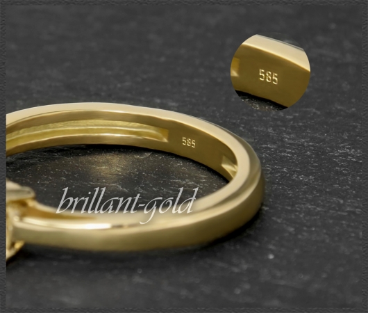 Brillant 585 Gold Ring 0,95ct, Si2; Verlobungsring