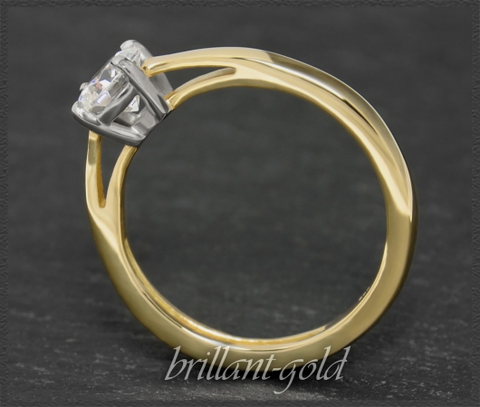 Brillant Ring aus 585 Gold; 0,95ct, River E & Si3!