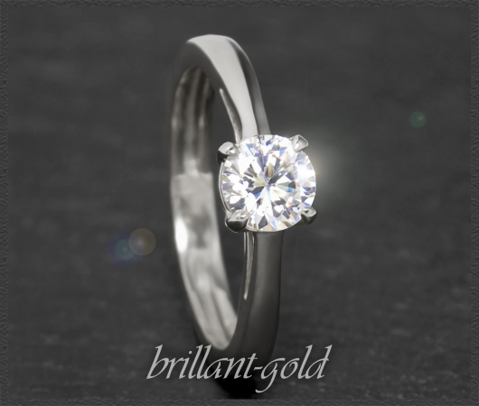 585 Weißgold Brillant Ring; 1,04ct Solitär, Si1-2