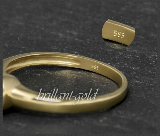 Brillant Ring aus 585 Gold, 0,52ct, champagner, Si1