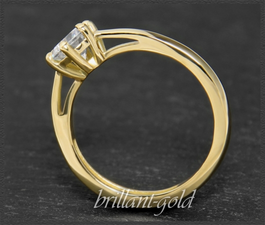 Brillant 585 Gold Ring 0,91ct; Top Wesselton, Si1