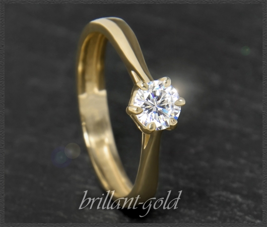 Brillant Ring mit 0,55ct; River E, VS2; 585 Gold