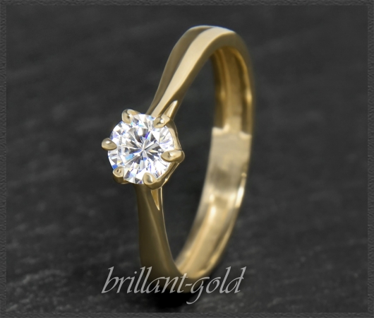 Brillant Ring mit 0,55ct; River E, VS2; 585 Gold