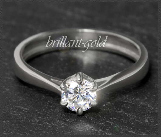 Brillant Ring in 585 Gold; 0,50ct, G & Si1