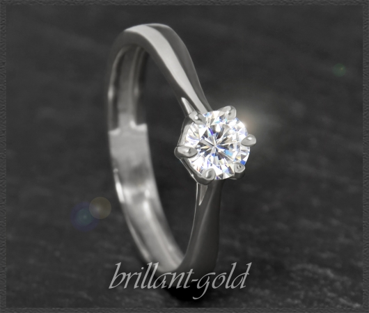 Brillant Ring in 585 Gold; 0,50ct, G & Si1