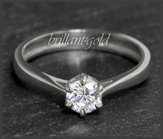 Brillant Ring in 585 Gold; 0,50ct, G & Si1