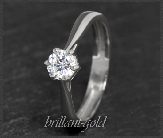 Brillant Ring in 585 Gold; 0,50ct, G & Si1