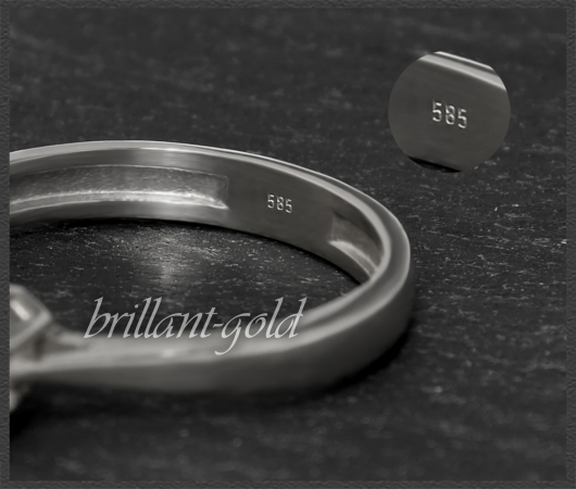 Brillant Ring 0,49ct; River; Si1-2; 585 Weißgold