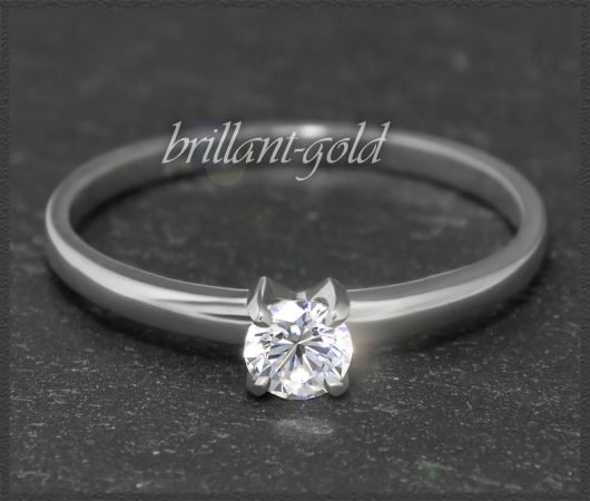 Brillant Ring mit 0,38ct in River D, Si3; 585 Gold