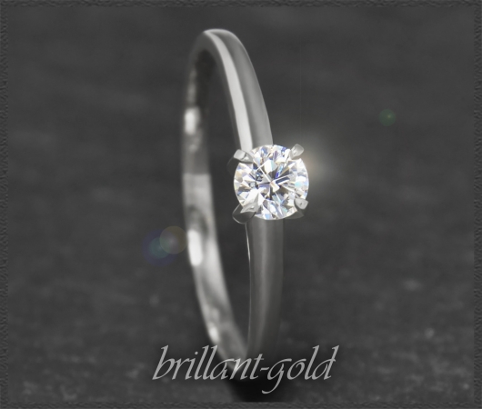 Brillant 585 Gold Ring; 0,34ct, Si1; DGI Zertifikat