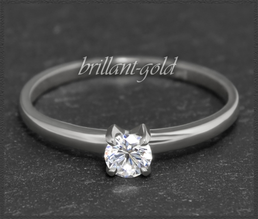 Brillant 585 Gold Ring; 0,34ct, Si1; DGI Zertifikat