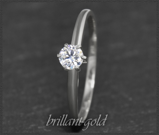 Brillant Ring in 585 Gold; 0,34ct, River E & VVS2