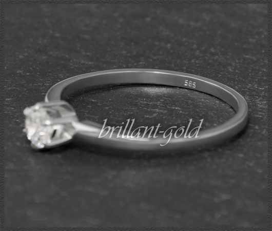 Brillant Ring in 585 Gold; 0,34ct, River E & VVS2