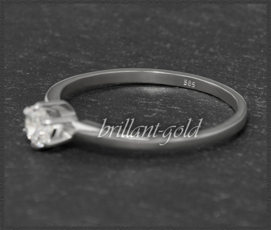 Brillant 585 Gold Ring 0,41ct, Si1; DGI Zertifikat