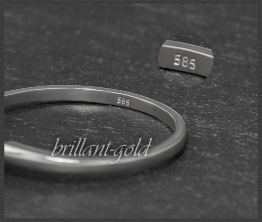 Brillant Ring in 585 Gold; 0,34ct, River E & VVS2