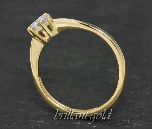 Brillant Ring in 585 Gold; 0,54ct; Wesselton, Si2