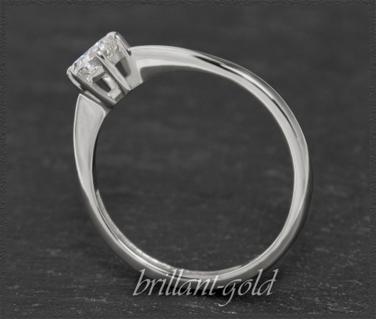 Brillant 585 Gold Ring; 0,42ct, Si2; DGI Zertifikat