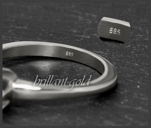 Brillant Ring aus 585 Gold; 1,02ct, Wesselton H, Si1