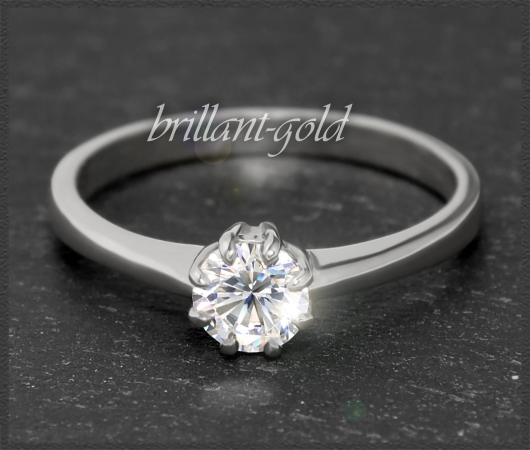 Brillant 585 Gold Ring; 0,53ct, River D, VS2