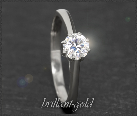 Brillant Ring 0,52ct in 585 Weißgold; River, Si2