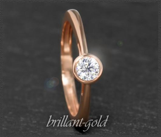 Brillant 585 Gold Ring 0,36ct, Top Wesselton