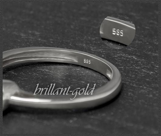 Brillant 585 Weißgold Ring Solitär 0,33ct; VS2
