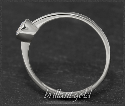 Brillant 585 Weißgold Ring 0,25ct, River, Si1-2