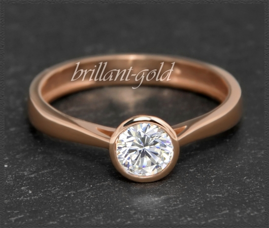 Brillant Ring in 585 Gold; 0,53ct, River D, Si3