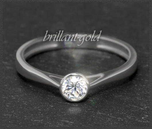 Brillant 0,28ct Ring in 585 Weißgold, VVS2