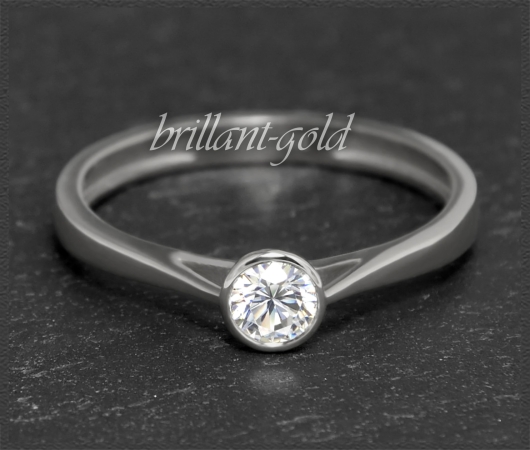 Brillant 0,28ct Ring in 585 Weißgold, VVS2